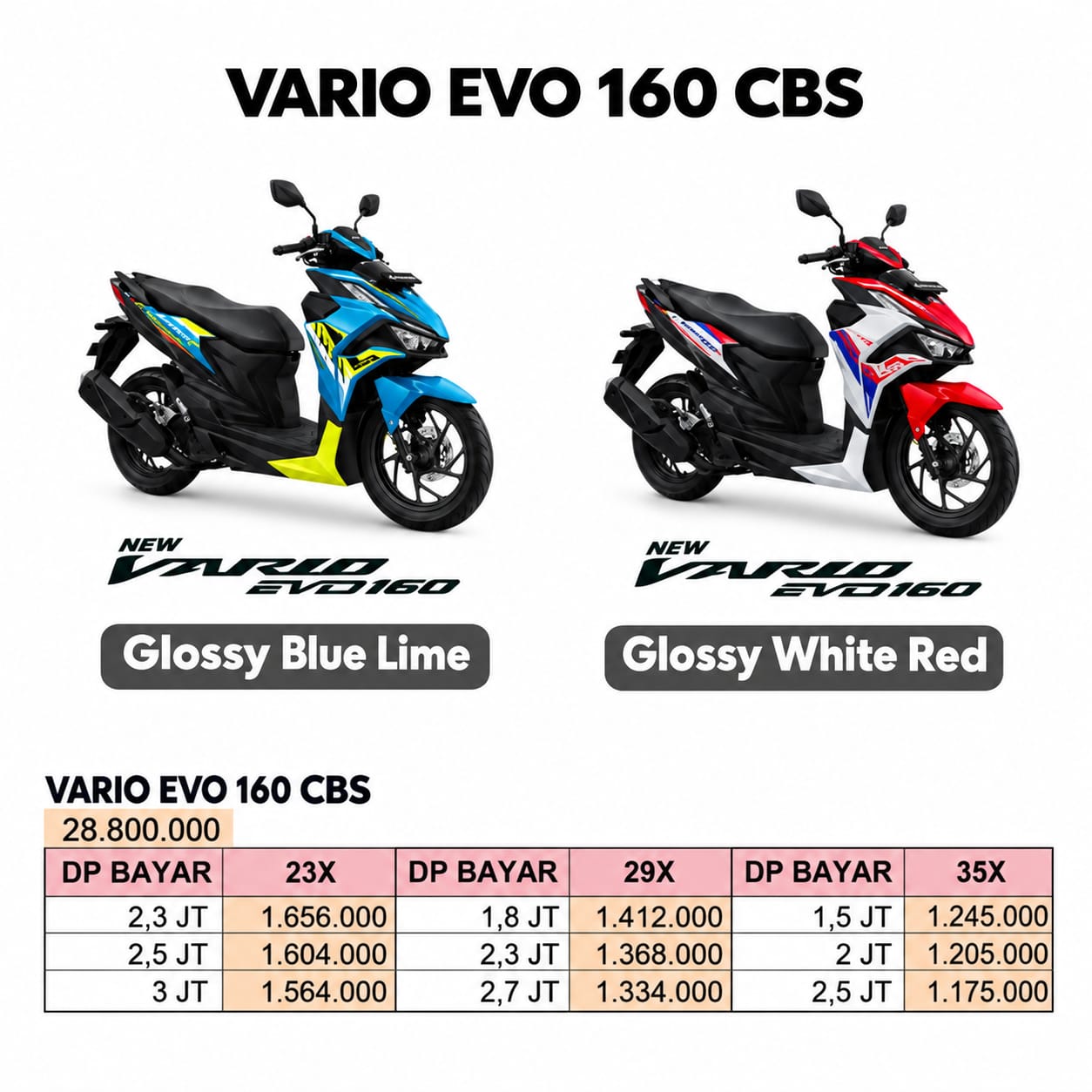 promo vario 160 evo terbaru