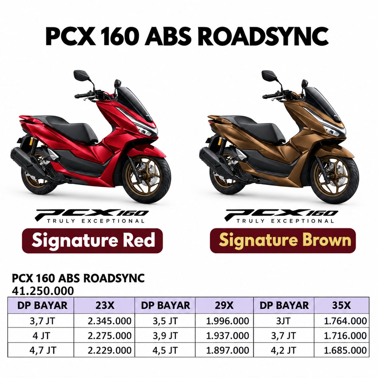 Honda PCX roadsync brown burgndy bandung cimahi