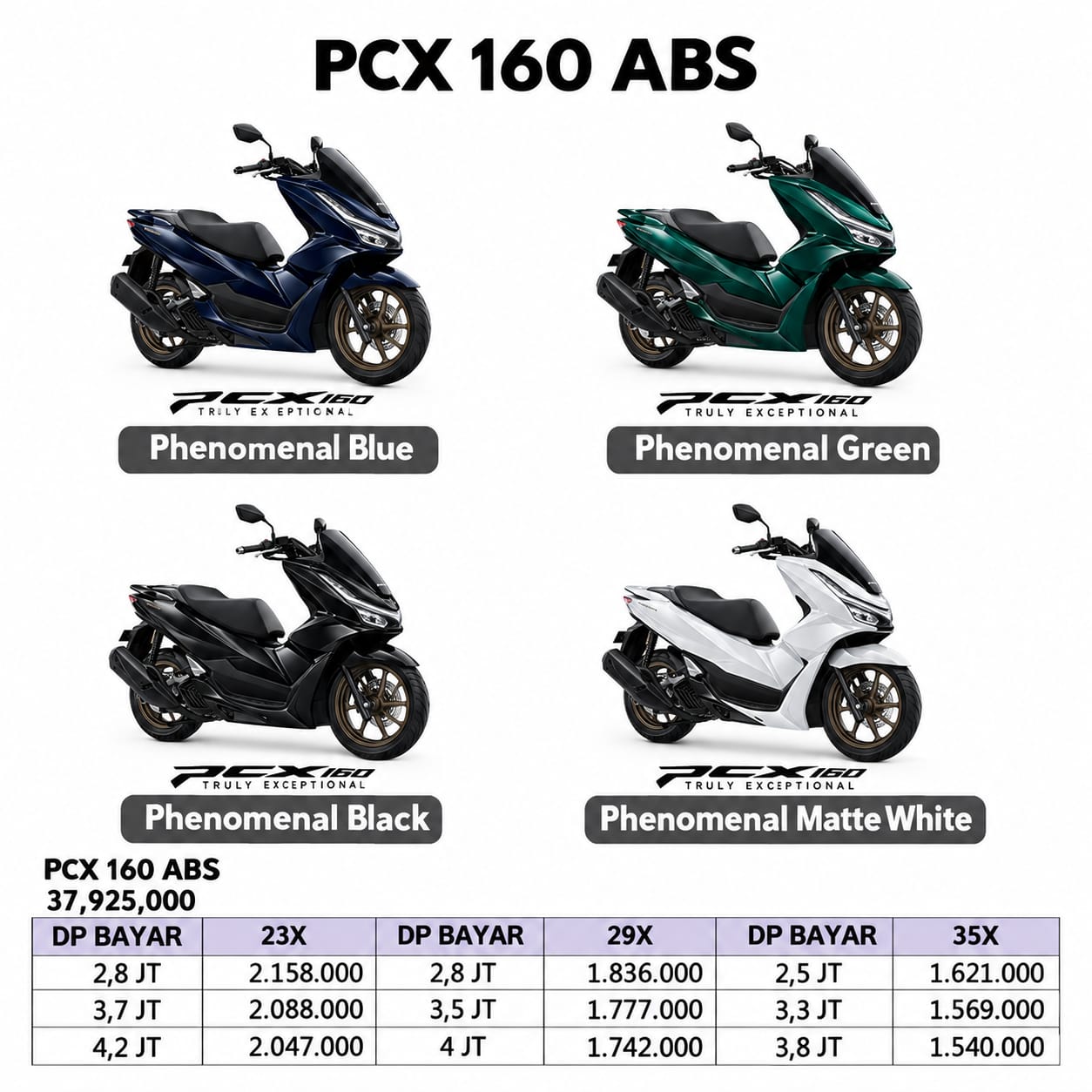 PCX ABS HIJAU DP MURAH BANDUNG CIMAHI