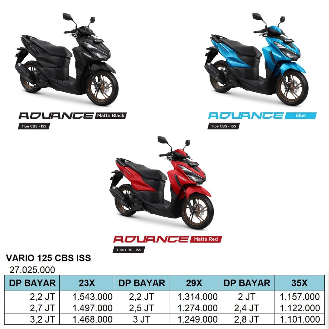 Promo Motor Honda Vario 125 cbs iss biru Bandung Cimahi